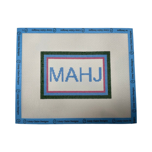 MAHJ (Painted) - 13 mesh - 10.5 x 8.5 - Needlepoint Canvas