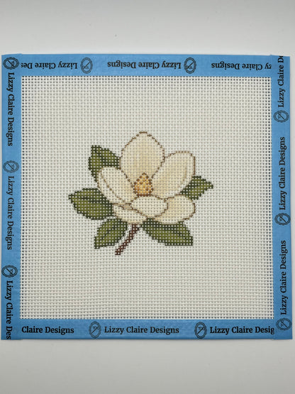 Magnolia Blossom - 13 mesh - 7 x 7 - Needlepoint Canvas