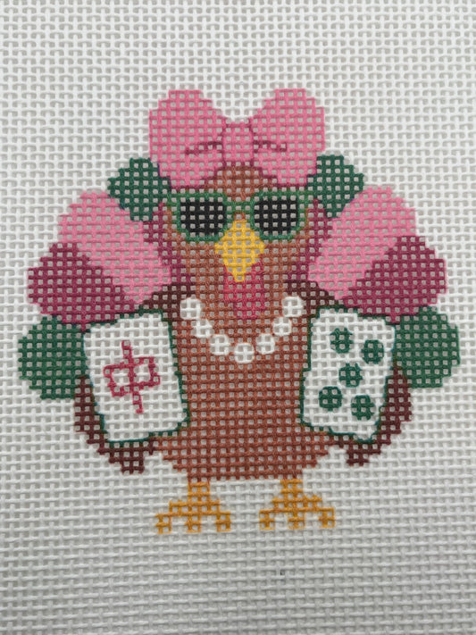 Mahjong Turkey - 13 mesh - 8 x 8 - Needlepoint Canvas