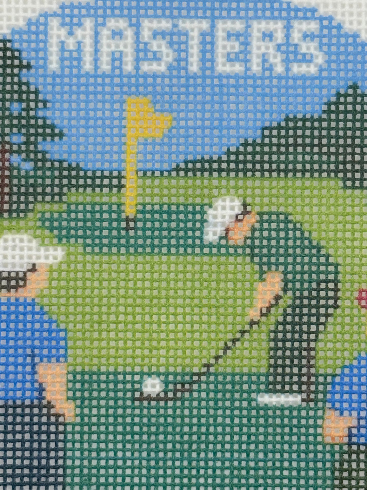 The Golf Masters - 18 mesh - 4 inch Round - 6 x 6 - Needlepoint Canvas