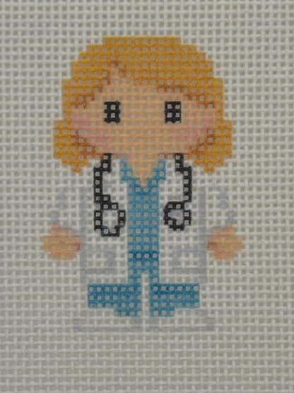 Medical Professional Lizzy Claire - 13 mesh - 6 x 6 - Needlepoint Canvas