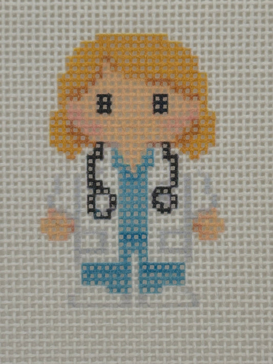 Medical Professional Lizzy Claire - 13 mesh - 6 x 6 - Needlepoint Canvas
