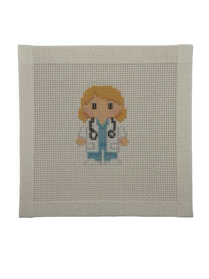 Medical Professional Lizzy Claire - 13 mesh - 6 x 6 - Needlepoint Canvas