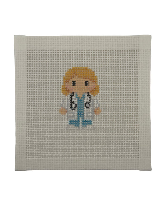 Medical Professional Lizzy Claire - 13 mesh - 6 x 6 - Needlepoint Canvas