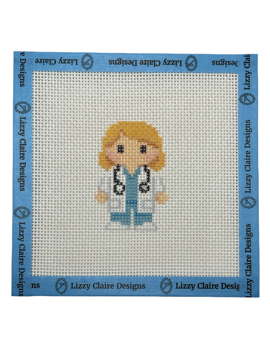 Medical Professional Lizzy Claire - 13 mesh - 6 x 6 - Needlepoint Canvas