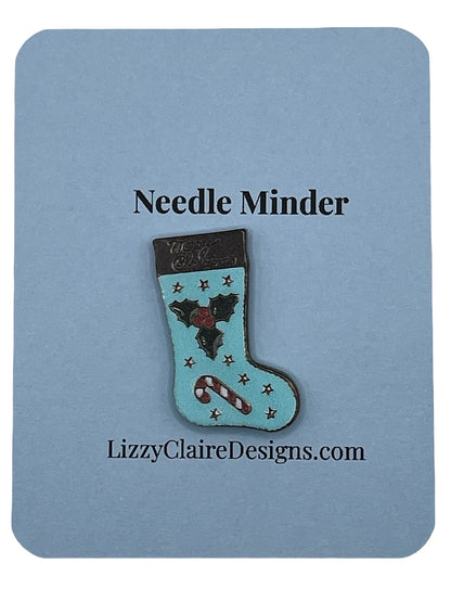 Merry Holly Stocking Needle Minder - Magnet Type