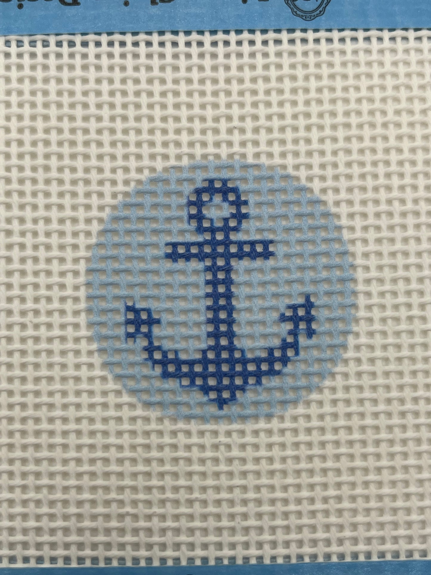 Mini Anchor Round - 13 mesh - 4 x 4 - Needlepoint Canvas