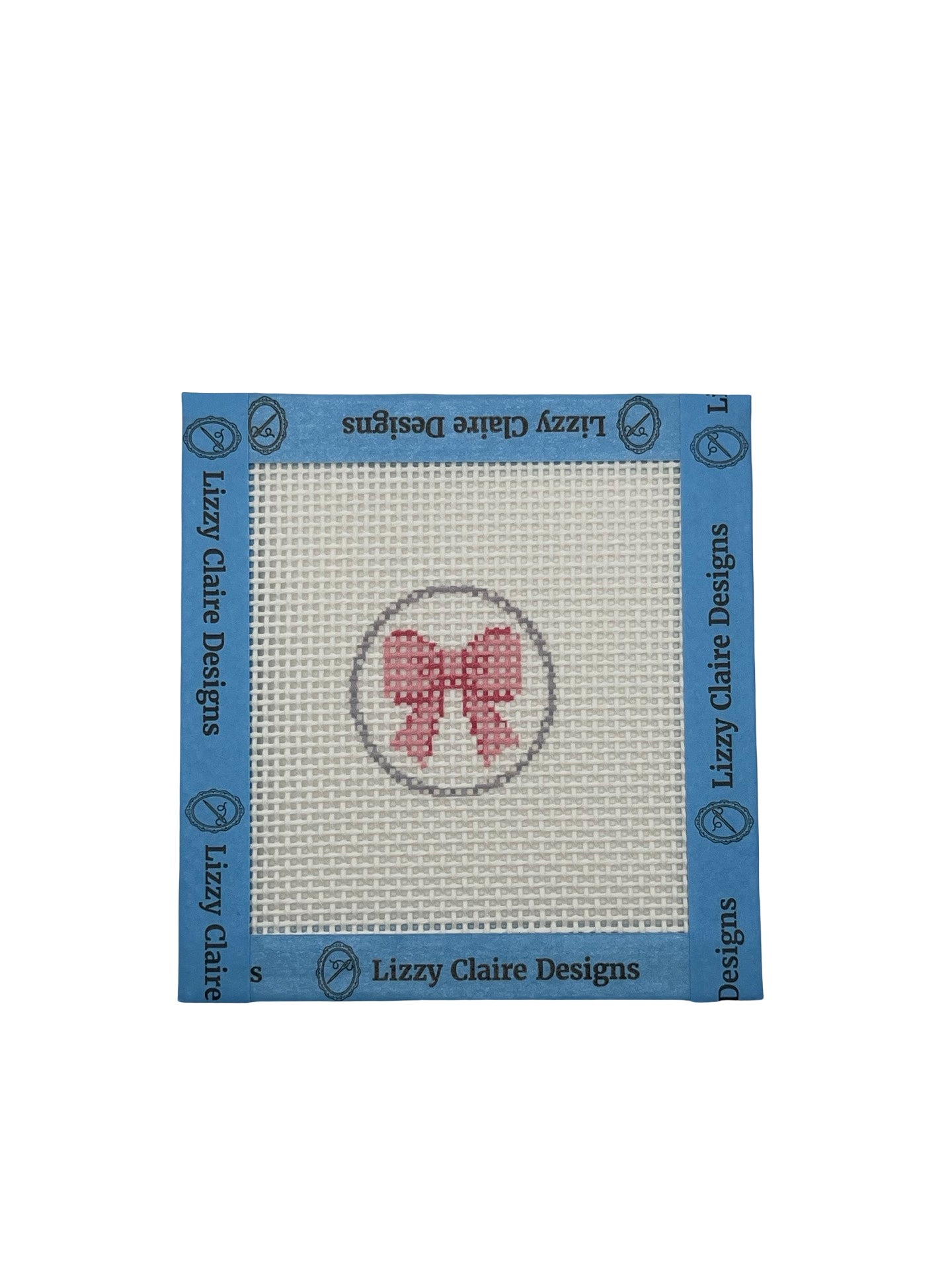Mini Bow Round - 13 mesh - 4 x 4 - Needlepoint Canvas