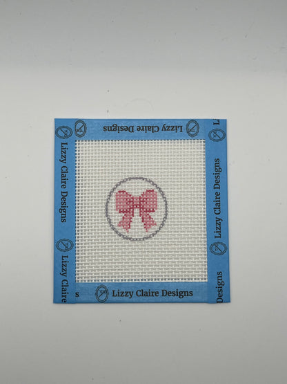 Mini Bow Round - 13 mesh - 4 x 4 - Needlepoint Canvas