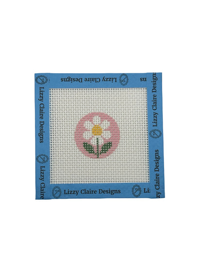 Mini Flower Round - 13 mesh - 4 x 4 - Needlepoint Canvas