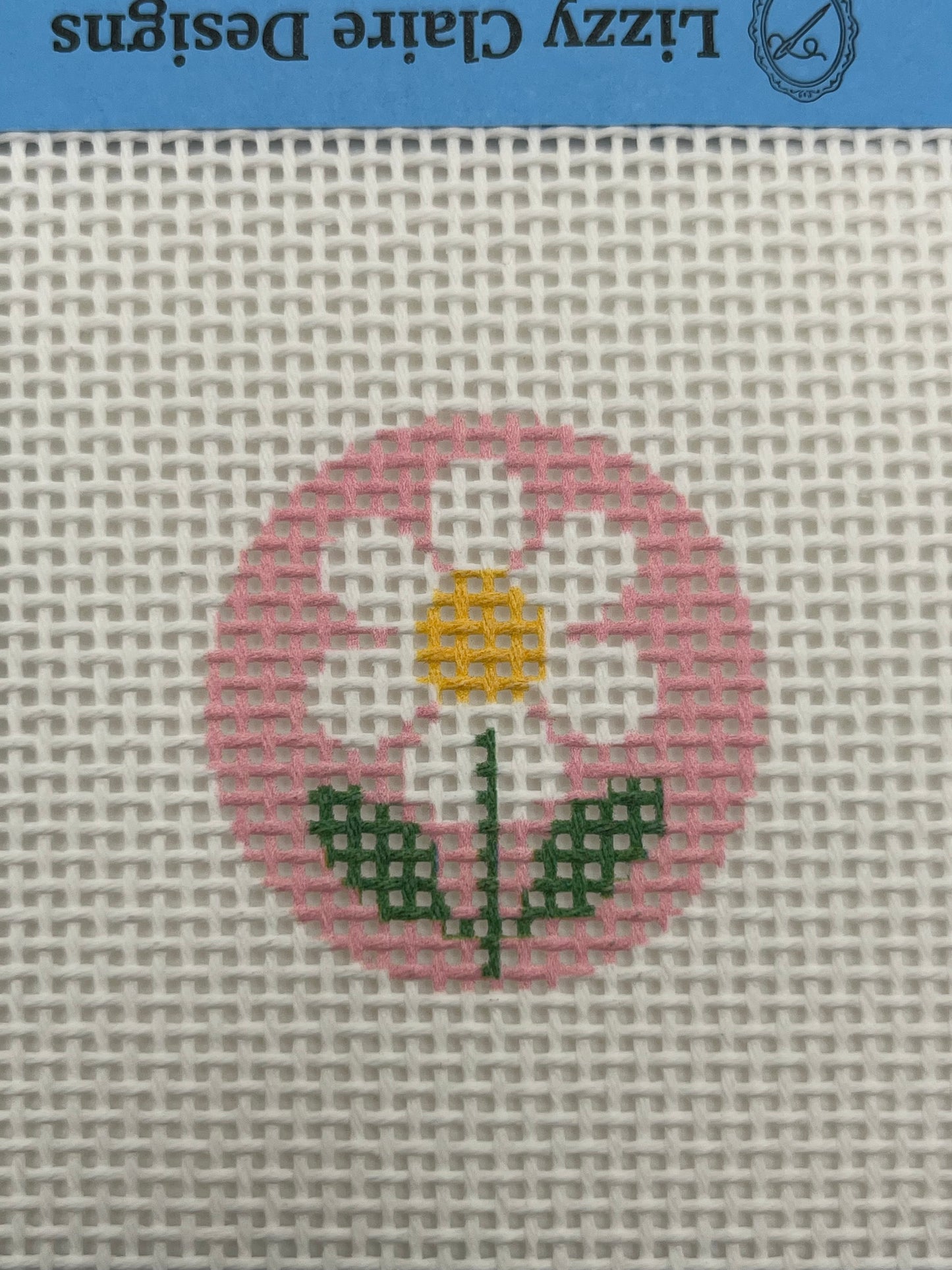 Mini Flower Round - 13 mesh - 4 x 4 - Needlepoint Canvas