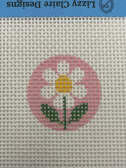 Mini Flower Round - 13 mesh - 4 x 4 - Needlepoint Canvas