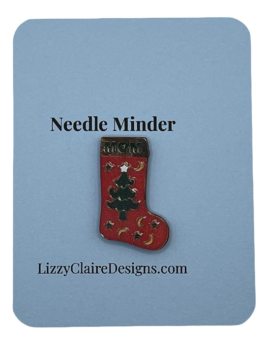 Mom's Christmas Stocking Needle Minder - Magnet Type