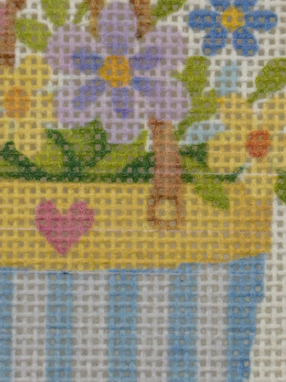 Mother's Day Basket - 13 mesh - 7 x 7 - Needlepoint Canvas