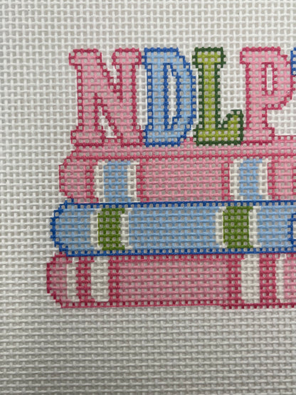 NDLPT Book Club - 13 mesh - 8 x 8 - Needlepoint Canvas