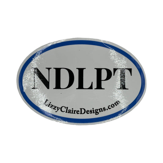NDLPT Car Decal - 4 x 6 inch oval - Lizzy Claire Designs