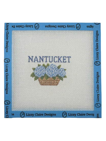 Nantucket - Luggage Tag Sized - 18 Mesh - 6 x 6 - Needlepoint Canvas