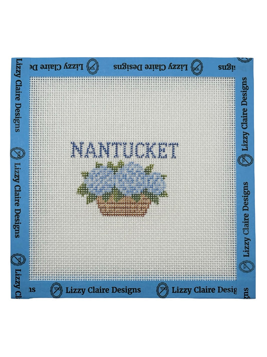 Nantucket - Luggage Tag Sized - 18 Mesh - 6 x 6 - Needlepoint Canvas