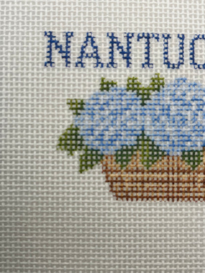 Nantucket - Luggage Tag Sized - 18 Mesh - 6 x 6 - Needlepoint Canvas