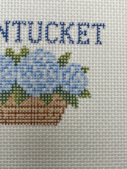 Nantucket - Luggage Tag Sized - 18 Mesh - 6 x 6 - Needlepoint Canvas