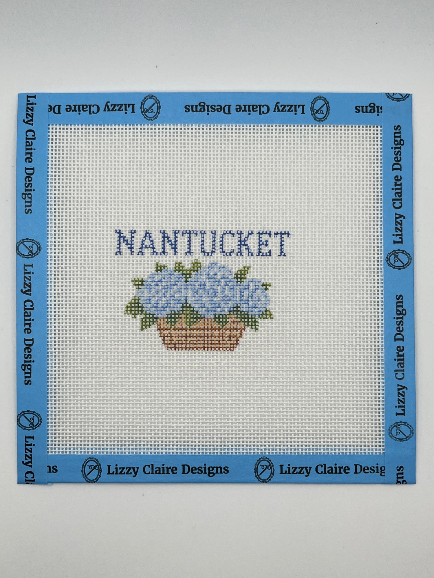 Nantucket - Luggage Tag Sized - 18 Mesh - 6 x 6 - Needlepoint Canvas