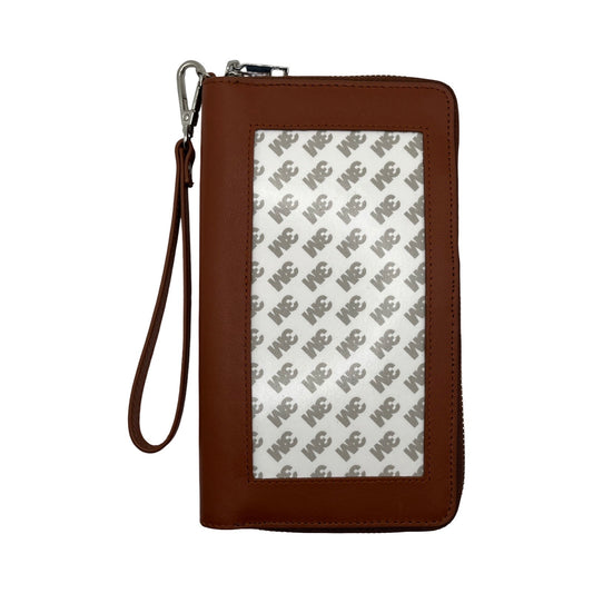 Needlepoint Self-Finishing Wristlet Wallet - Brown