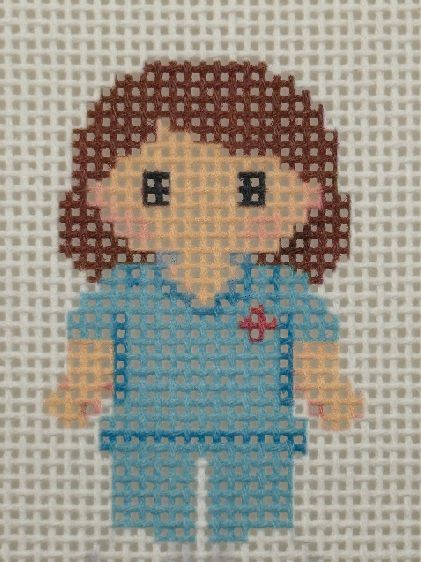 Nurse Lizzy Claire - 13 mesh - 6 x 6 - Needlepoint Canvas