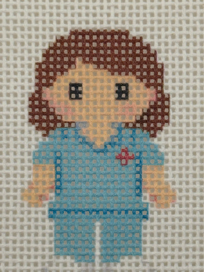 Nurse Lizzy Claire - 13 mesh - 6 x 6 - Needlepoint Canvas