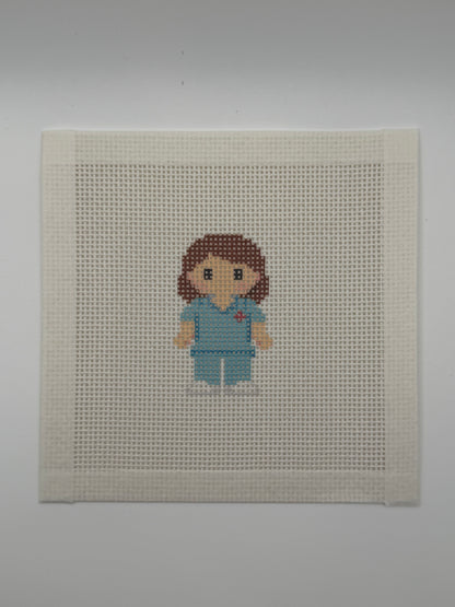 Nurse Lizzy Claire - 13 mesh - 6 x 6 - Needlepoint Canvas