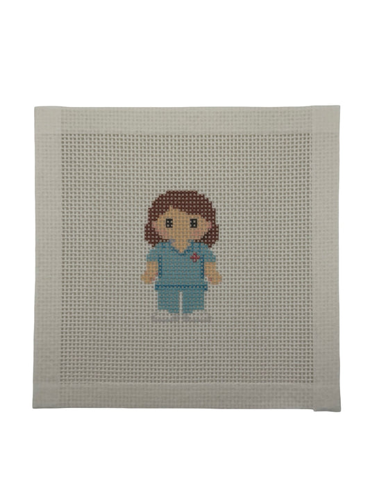 Nurse Lizzy Claire - 13 mesh - 6 x 6 - Needlepoint Canvas