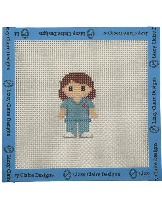 Nurse Lizzy Claire - 13 mesh - 6 x 6 - Needlepoint Canvas