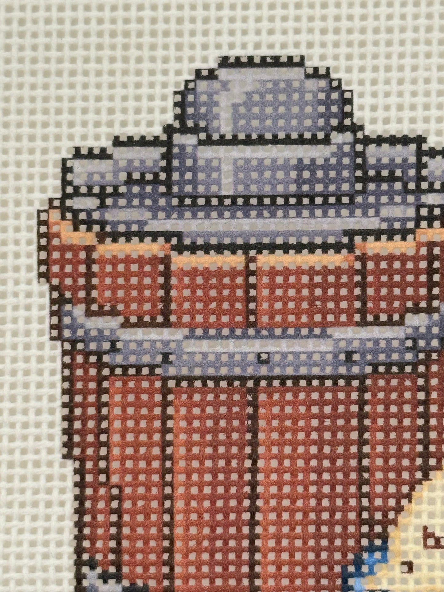 Old Fashioned Ice Cream Maker - 13 mesh - 7 x 7 - Needlepoint Canvas