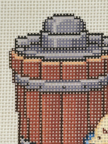 Old Fashioned Ice Cream Maker - 13 mesh - 7 x 7 - Needlepoint Canvas