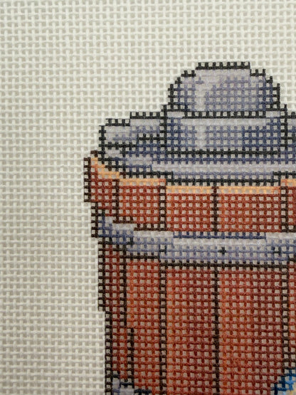 Old Fashioned Ice Cream Maker - 18 mesh - 6 x 6 - Needlepoint Canvas