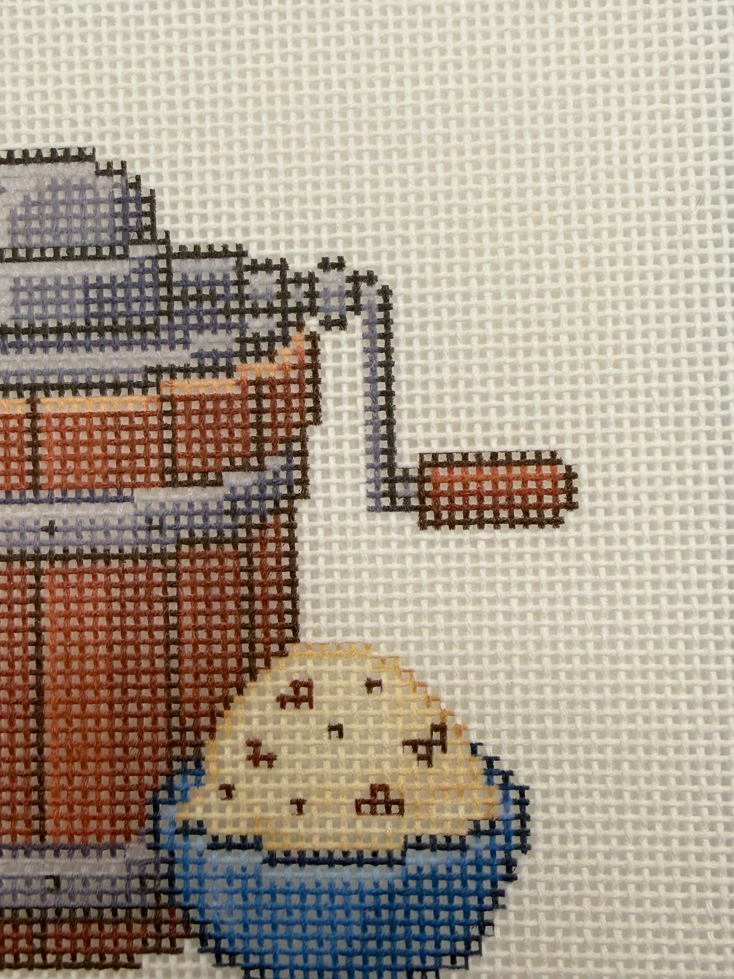 Old Fashioned Ice Cream Maker - 18 mesh - 6 x 6 - Needlepoint Canvas