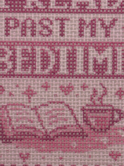I Read Past My Bedtime (with images) - 13 mesh - 7 x 9 - Needlepoint Canvas