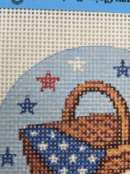 Patriotic Picnic - 13 mesh - 6 x 6 - Needlepoint Canvas