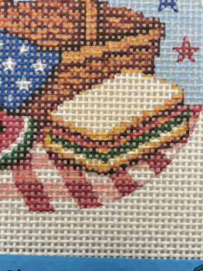 Patriotic Picnic - 13 mesh - 6 x 6 - Needlepoint Canvas
