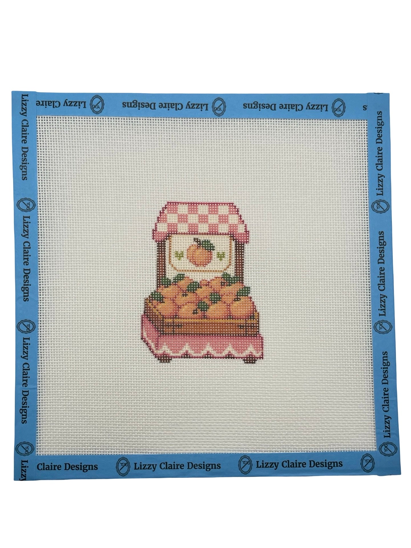 Peach Stand - Farmer's Market Collection - 18 mesh - 8 x 8 - Needlepoint Canvas