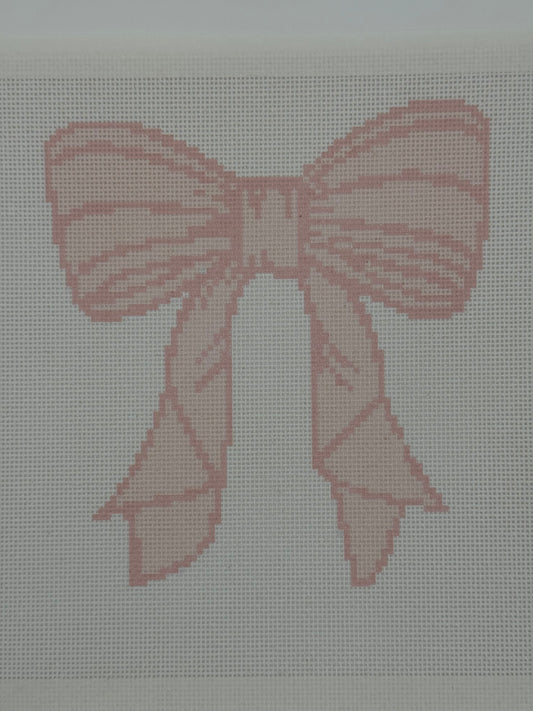 Large Pink Bow Needlepoint Canvas