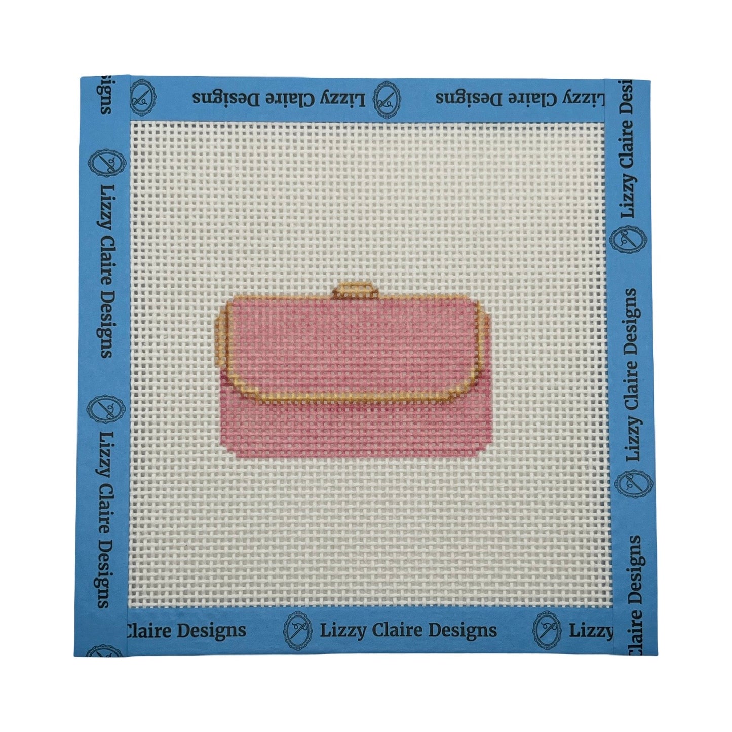 Pink Clutch Purse - 13 mesh - 6 x 6 - Needlepoint Canvas