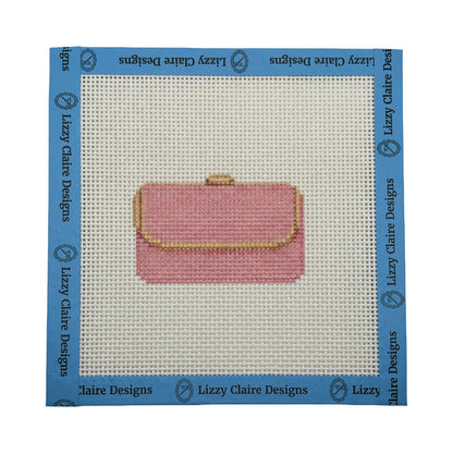 Pink Clutch Purse - 13 mesh - 6 x 6 - Needlepoint Canvas