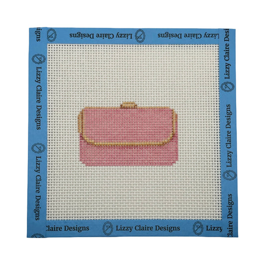 Pink Clutch Purse - 13 mesh - 6 x 6 - Needlepoint Canvas