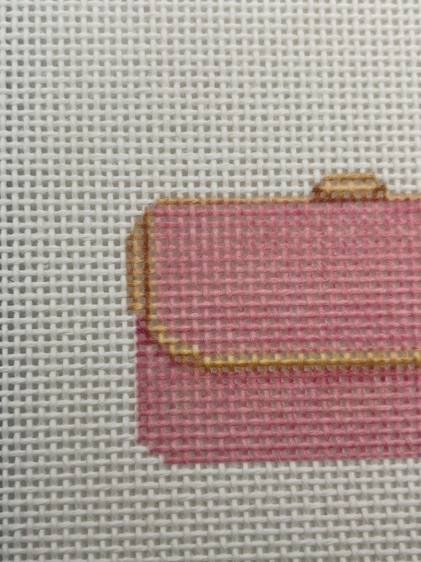 Pink Clutch Purse - 13 mesh - 6 x 6 - Needlepoint Canvas