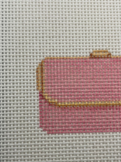 Pink Clutch Purse - 13 mesh - 6 x 6 - Needlepoint Canvas