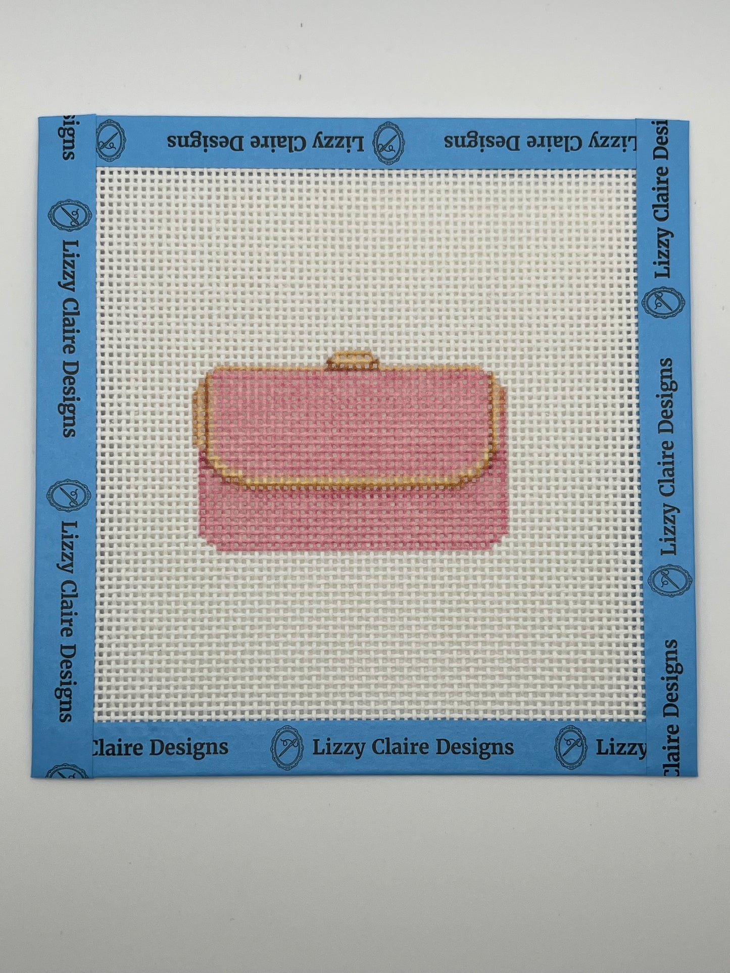 Pink Clutch Purse - 13 mesh - 6 x 6 - Needlepoint Canvas