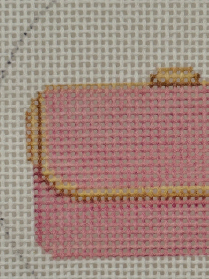 Pink Clutch Purse - 13 mesh - 4 inch Round - 6 x 6 - Needlepoint Canvas