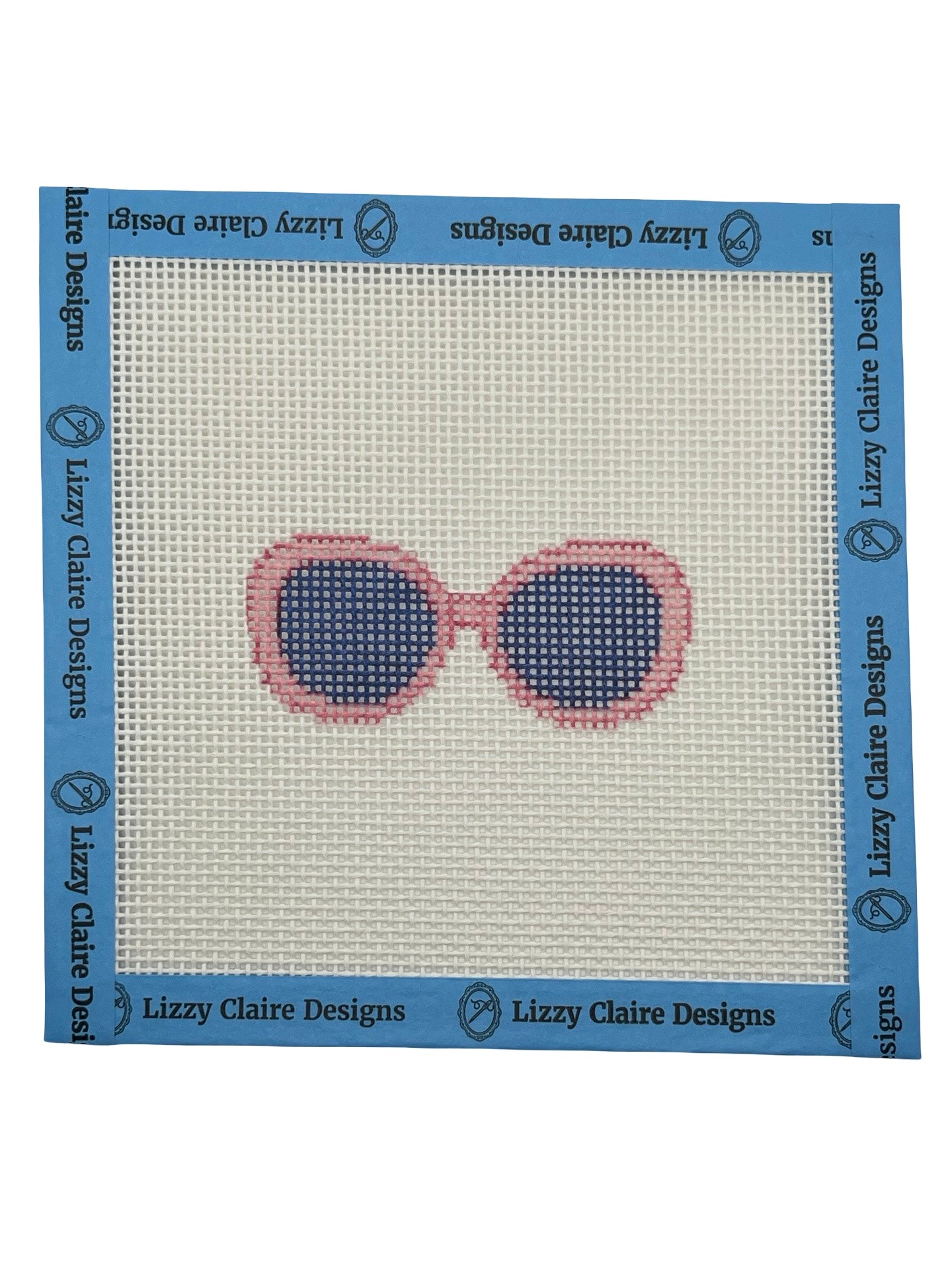 Pink Sunglasses - 13 mesh - 4 inch Round - 6 x 6 - Needlepoint Canvas