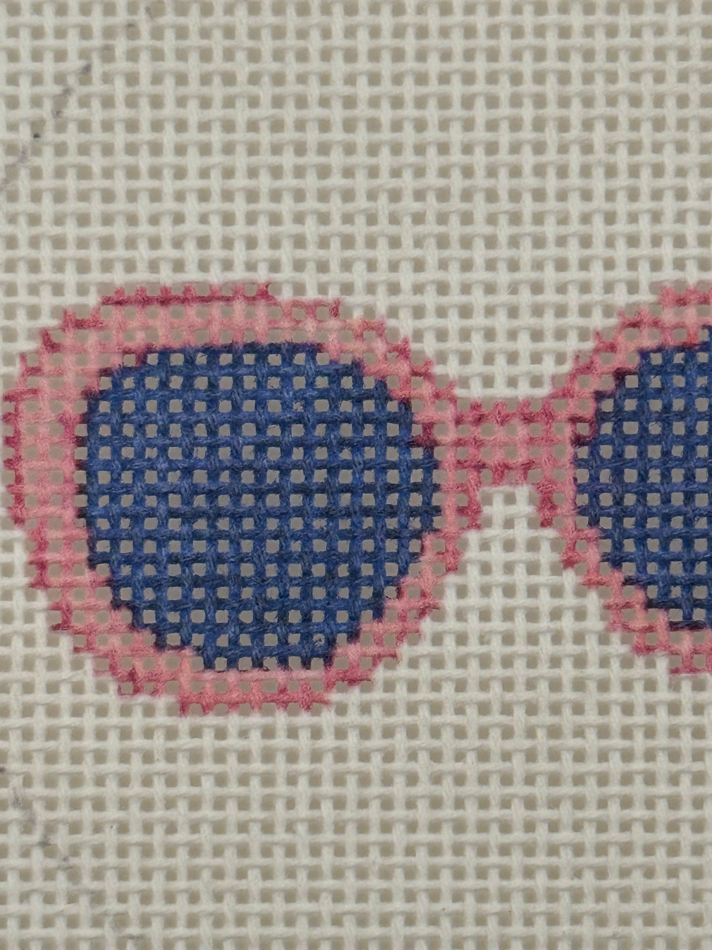 Pink Sunglasses - 13 mesh - 4 inch Round - 6 x 6 - Needlepoint Canvas