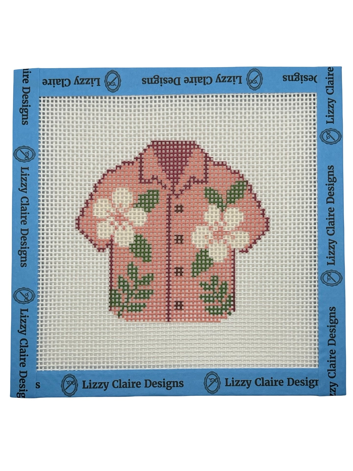 Pink Hawaiian Shirt - 13 mesh - 6 x 6 - Needlepoint Canvas